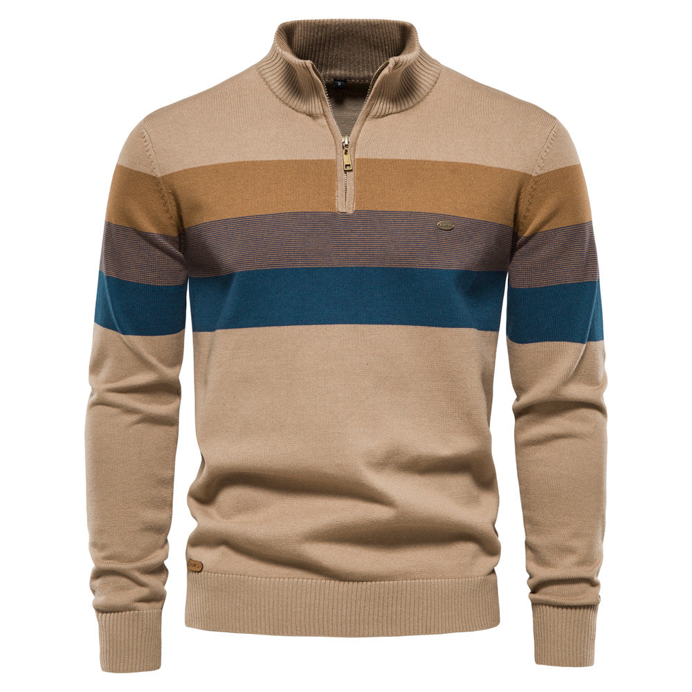 Eleganter und bequemer gestreifter Herren-Pullover - das perfekte Accessoire für stilvolle Männer