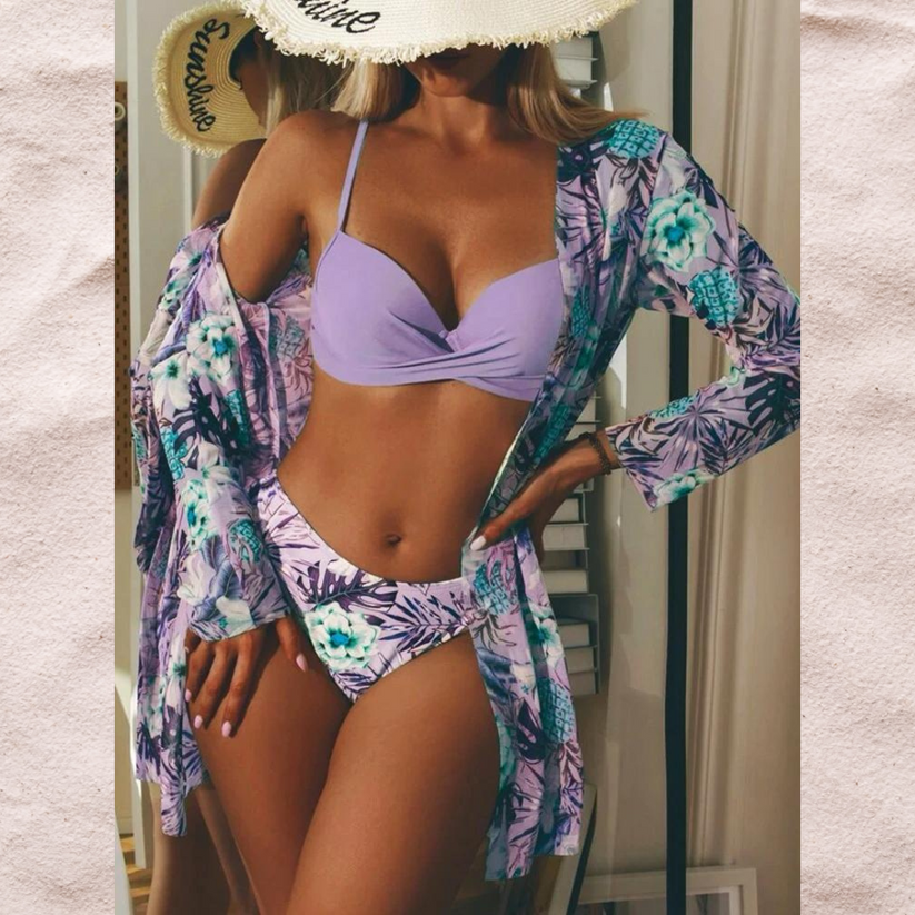 Paoleen | Ensemble de Bikini Élégant avec Voile Cover-Up pour un look sophistiqué
