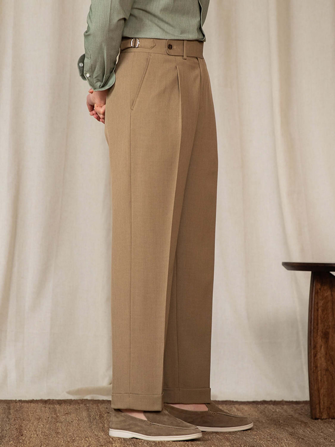 Stylische Herrenhose mit hoher Taille für einen eleganten und bequemen Look