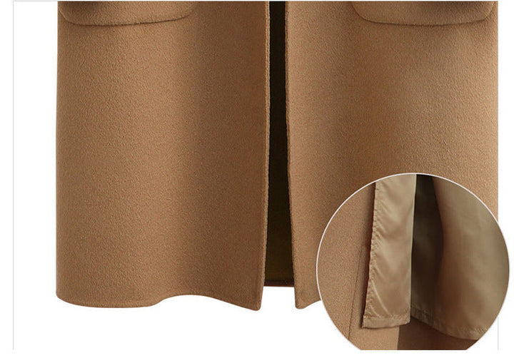 Modischer und warmer langer Damenmantel aus Wolle - Eleganz für Wintertage