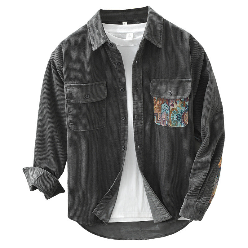 Stilvolles Herrenhemd im Vintage-Look aus besonders weicher und hochwertiger Baumwolle