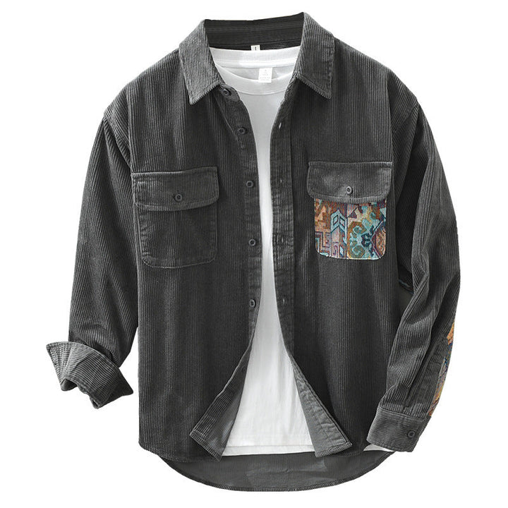 Stilvolles Herrenhemd im Vintage-Look aus besonders weicher und hochwertiger Baumwolle