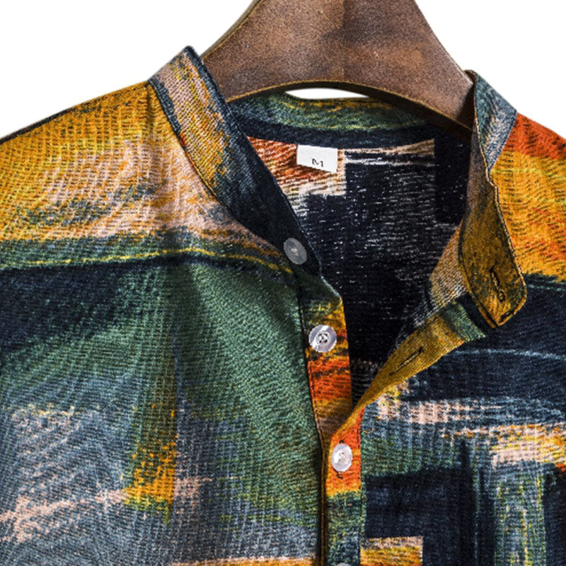 Stylisches Herren-T-Shirt im Retro-Stil mit modernem Druck - ein trendiger und einzigartiger Look