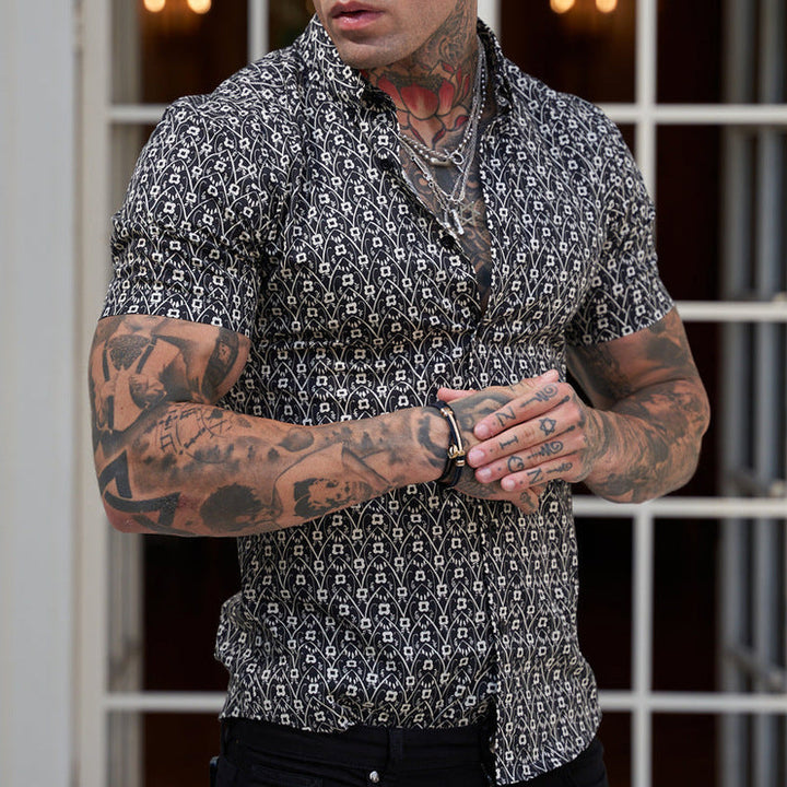 Modisches und frisches Sommerhemd für Herren mit modischem Druck