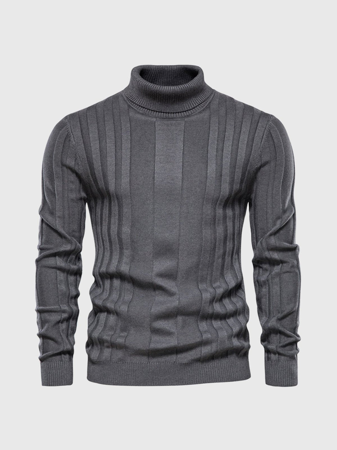 Eleganter gestreifter Rollkragenpullover für Herren - eine Kombination aus Komfort und Stil