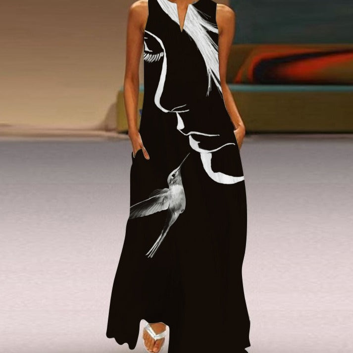 Stilvolles ärmelloses Damenkleid für besondere Anlässe