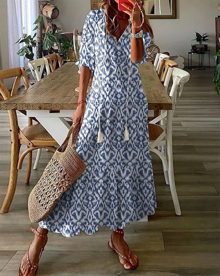 Stilvolles langärmeliges Damenkleid für besondere Anlässe
