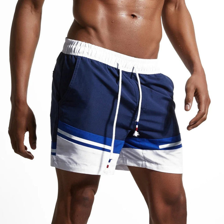 Sneldrogende zwemshort met trendy patchwork-design voor een stijlvolle strandlook - Max