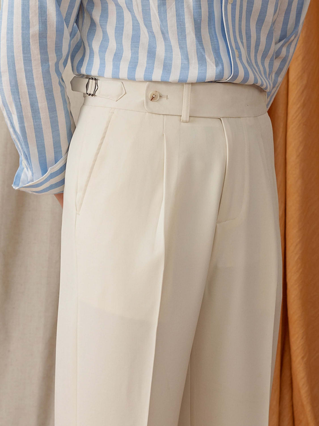 Stylische Herrenhose mit hoher Taille für einen eleganten und bequemen Look