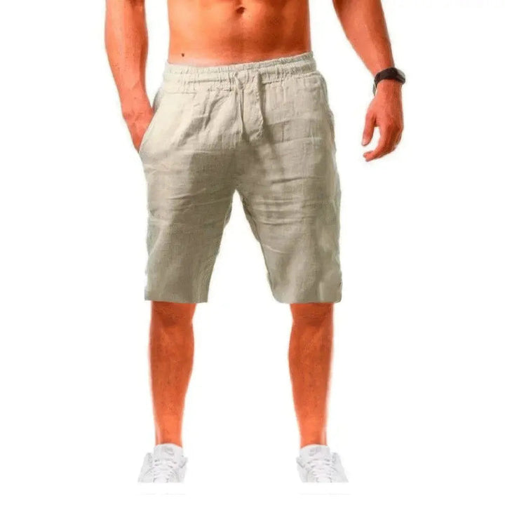 Męskie lniane spodenki fitness – Komfortowe i stylowe spodnie treningowe na każdą aktywność