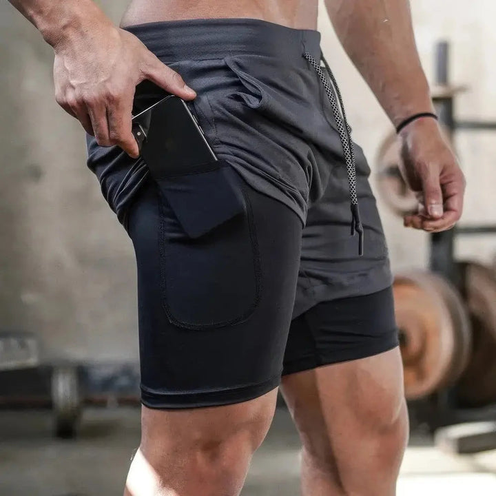 Męskie szybkoschnące spodnie sportowe Camo 2 w 1 – komfort i styl na najwyższym poziomie