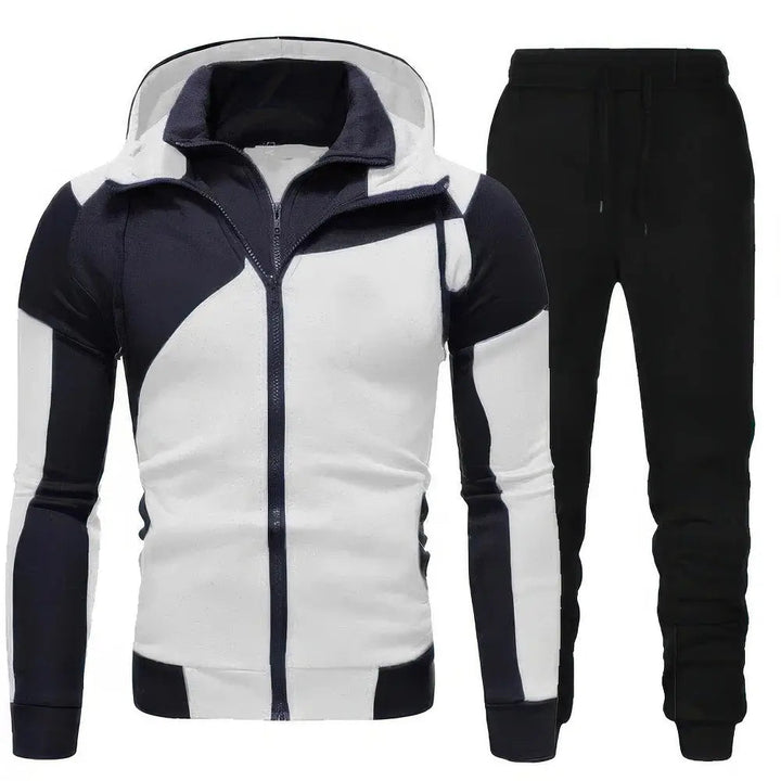 Sportset für Männer - trendiger Kapuzenpulli und Jogginghose mit Strasssteinen für Komfort und Style beim Training