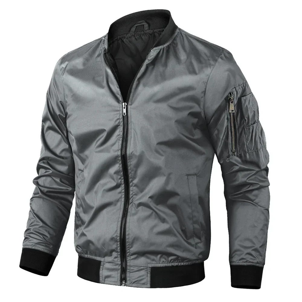 Stylische Herren-Bomberjacke mit Reißverschluss für einen einzigartigen Look