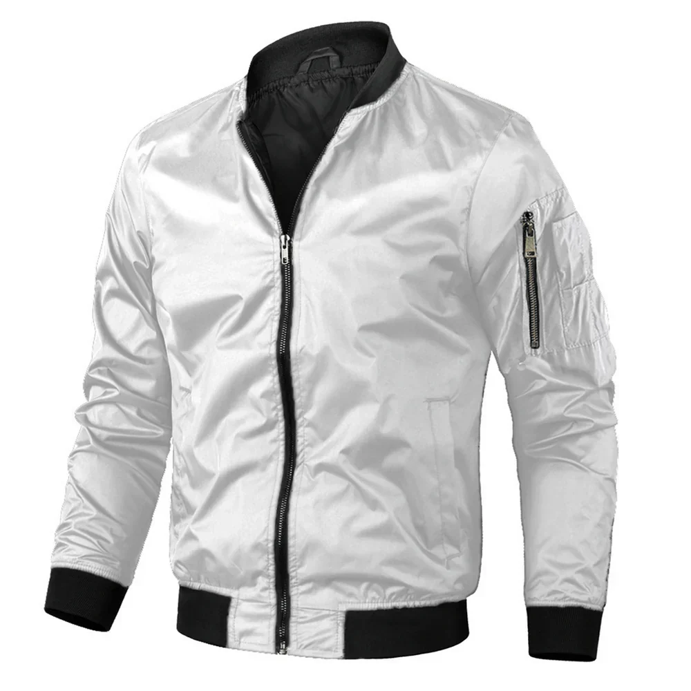 Stylische Herren-Bomberjacke mit Reißverschluss für einen einzigartigen Look