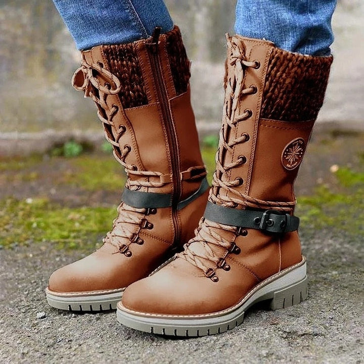 Stylische und bequeme Damen-Winterstiefel aus Leder für kalte Tage