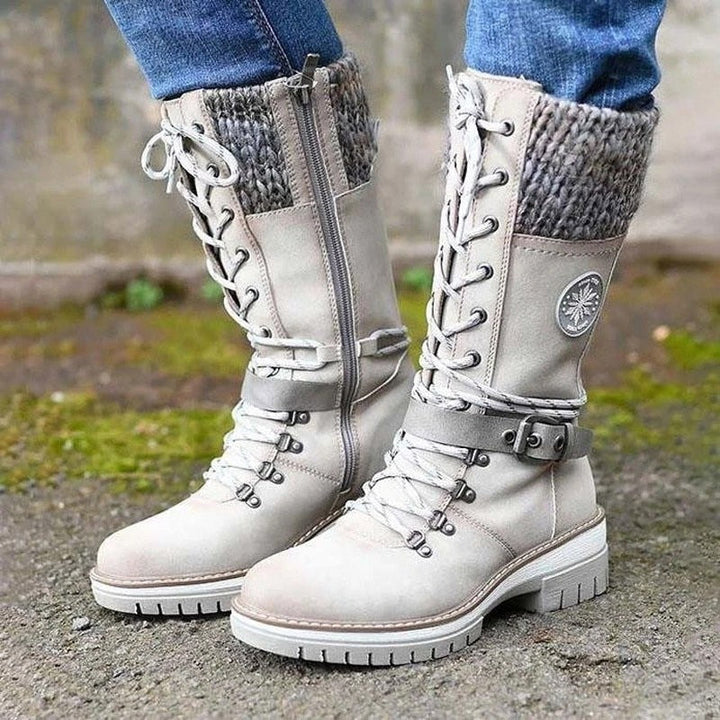 Stylische und bequeme Damen-Winterstiefel aus Leder für kalte Tage