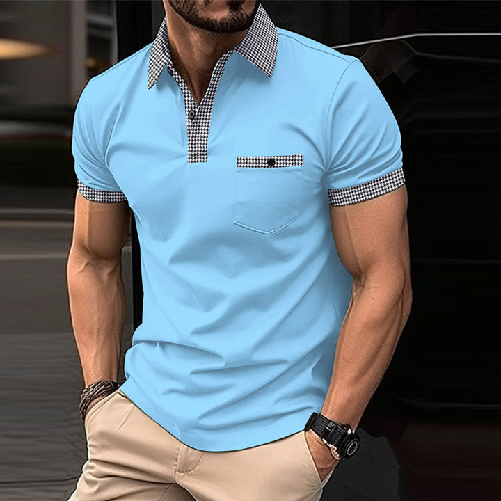 Serenzo - Modisches Herren-Poloshirt mit attraktivem Karomuster