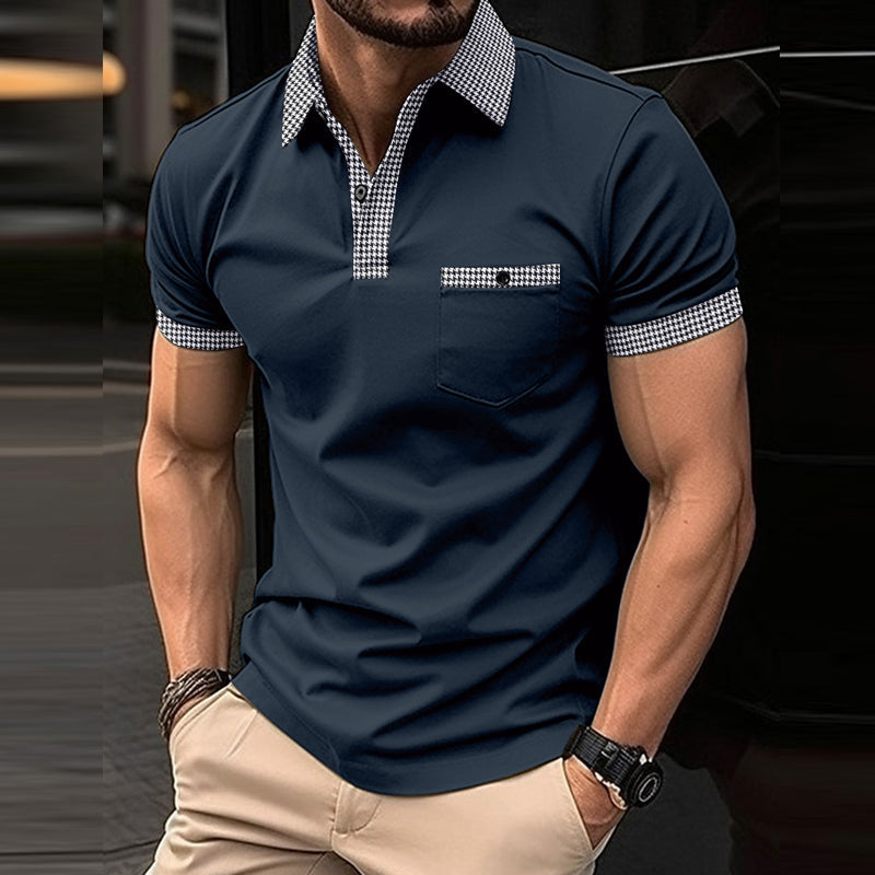 Serenzo - Modisches Herren-Poloshirt mit attraktivem Karomuster