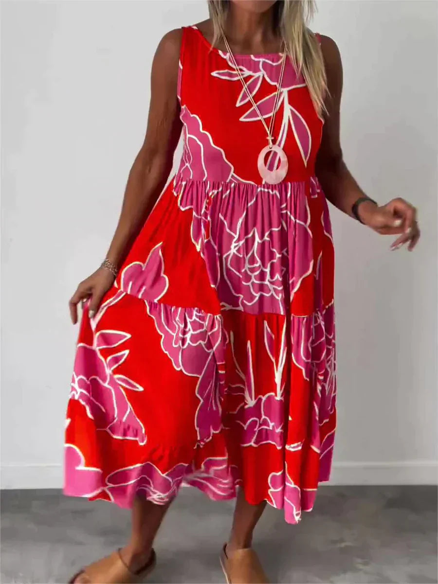 Stilvolles elegantes ärmelloses Damenkleid für selbstbewusste Frauen