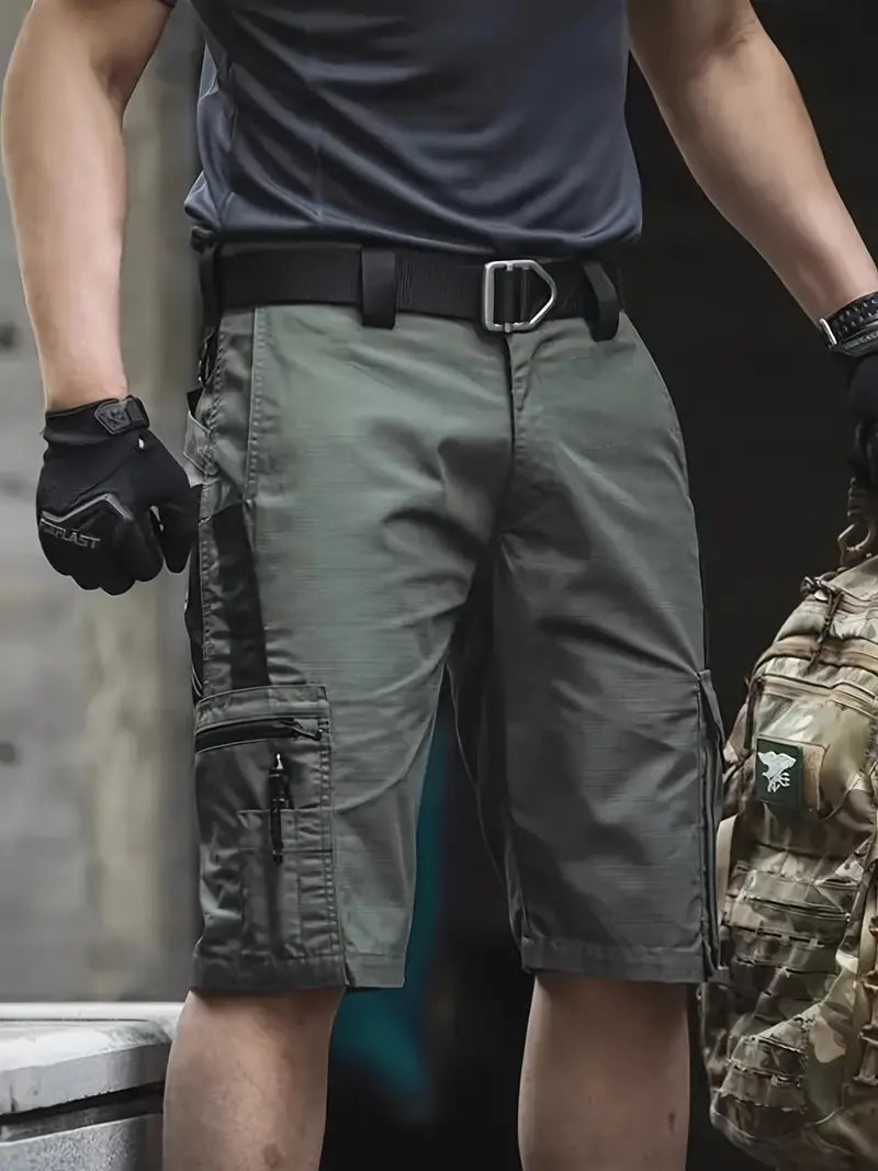 Męskie szorty outdoor cargo z wieloma funkcjonalnymi kieszeniami dla aktywnych mężczyzn