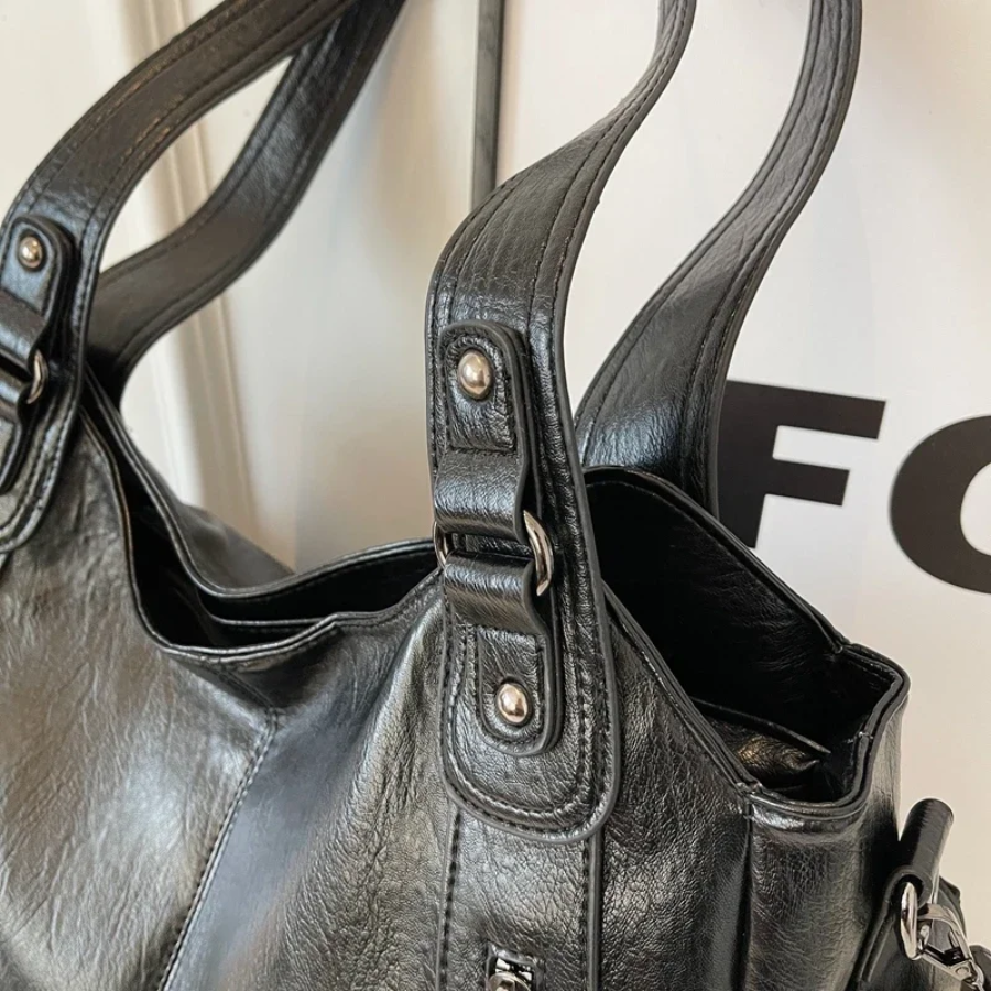 Malyna Elegante Casual Schoudertas met Rits en Verstelbare Band voor Luxe en Comfort