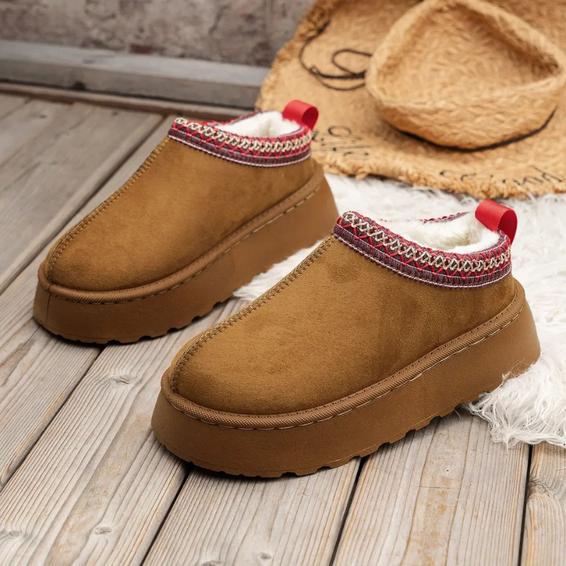 Ornella™ - Schneestiefel aus Leder mit weichem Plüsch-Plateau für außergewöhnlichen Komfort
