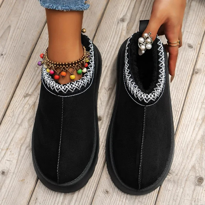 Ornella™ - Schneestiefel aus Leder mit weichem Plüsch-Plateau für außergewöhnlichen Komfort
