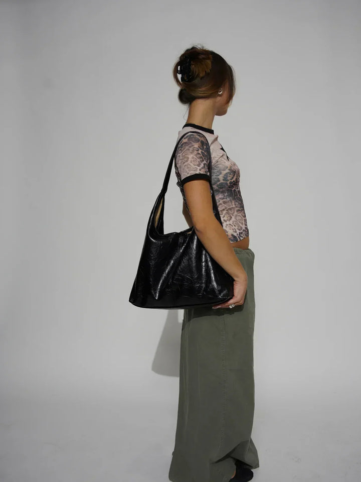 Sharon | Elegante und vielseitige minimalistische Umhängetasche aus Leder für einen trendigen und eleganten Stil