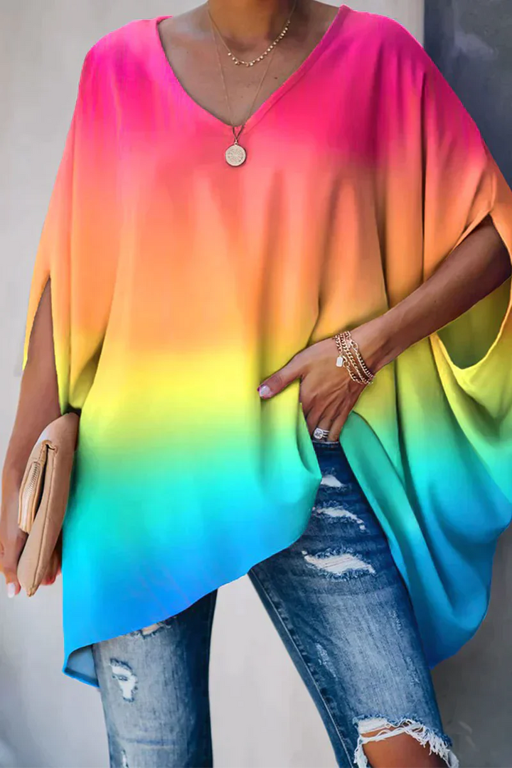Elegante weite Damenbluse - perfekt für einen stilvollen Sommertag