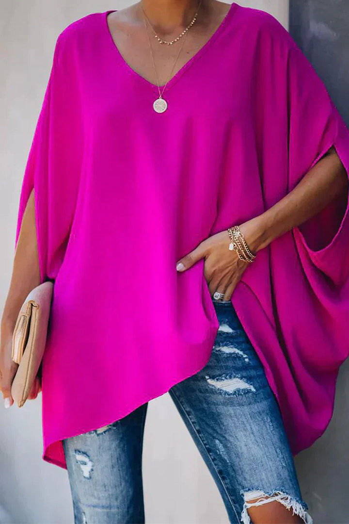 Elegante weite Damenbluse - perfekt für einen stilvollen Sommertag