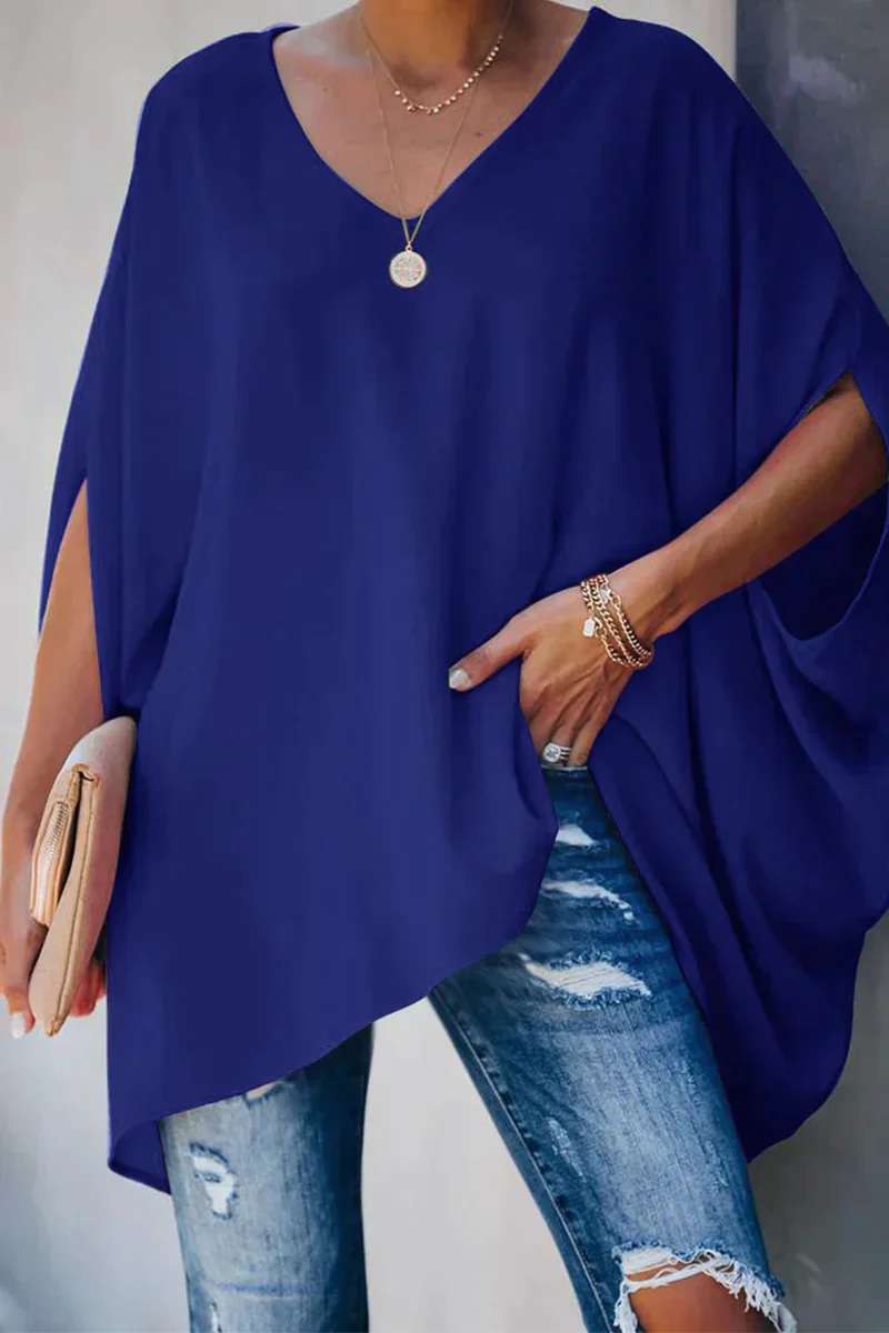 Elegante weite Damenbluse - perfekt für einen stilvollen Sommertag