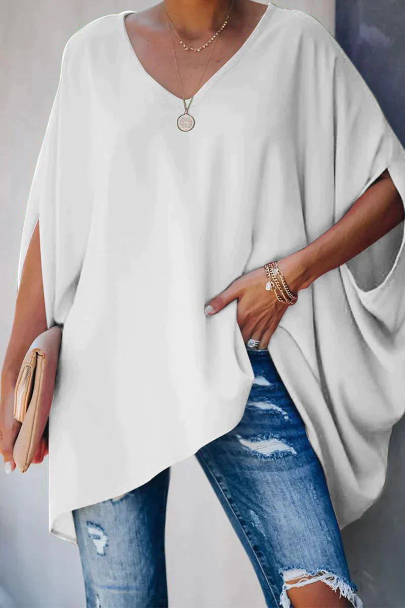 Elegante weite Damenbluse - perfekt für einen stilvollen Sommertag