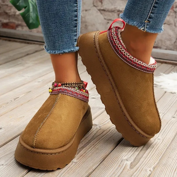 Ornella™ - Schneestiefel aus Leder mit weichem Plüsch-Plateau für außergewöhnlichen Komfort