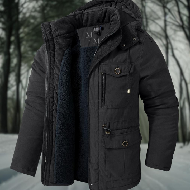 Elegante Herren-Winterbomberjacke mit funktionellem Reißverschluss - ein zeitloser Style für kalte Tage