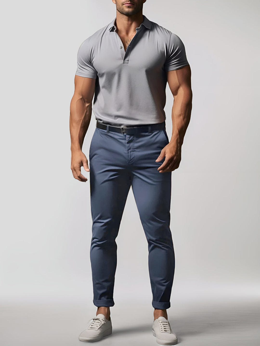 Hochwertige Chino-Hose für Herren aus einer dehnbaren, pflegeleichten Baumwollmischung - idealer Komfort und Stil