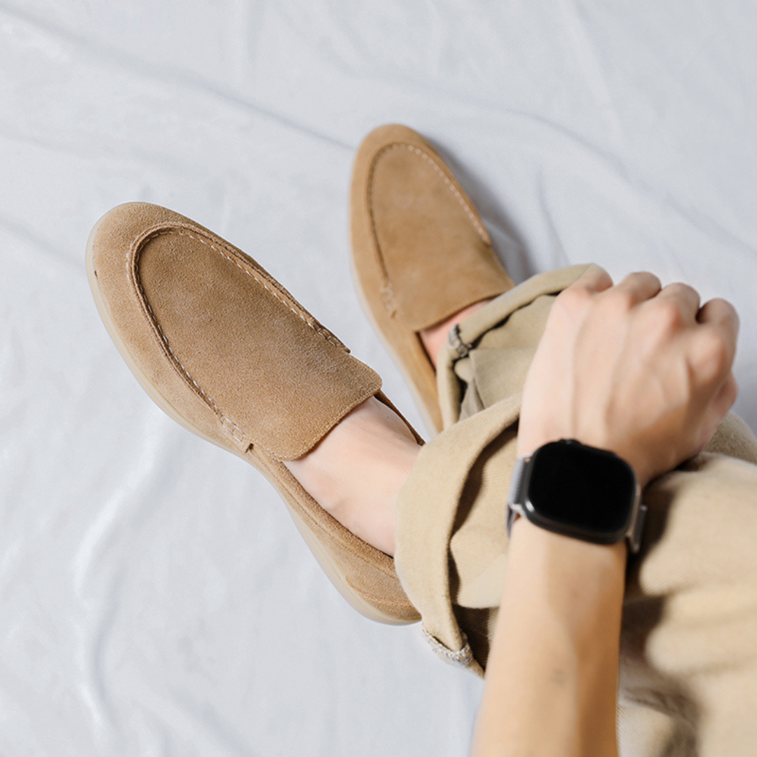Modische Herren-Slipper aus Wildleder im modernen Milano-Stil