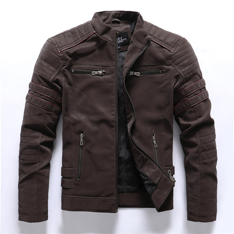 Exklusive Herren-Motorradjacke mit Reißverschluss - stylischer und robuster Schutz für die Straße