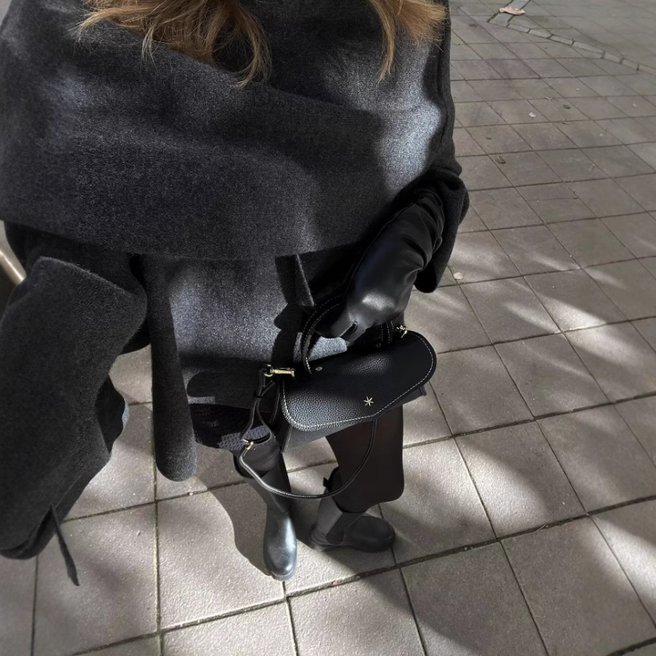 Maddalena™ - Stilvoller Woll-Trench mit elegantem Schal