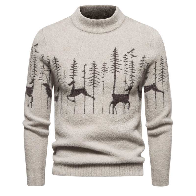 Elegancki męski sweter ze świątecznym wzorem – dodaj stylu na święta