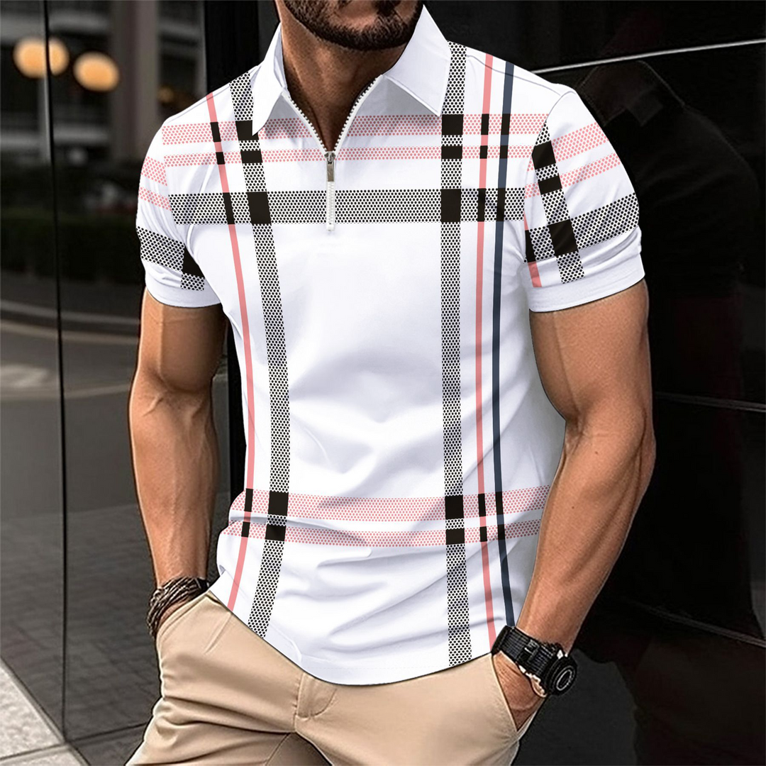 Elegantes Herren-Poloshirt im klassischen Karomuster