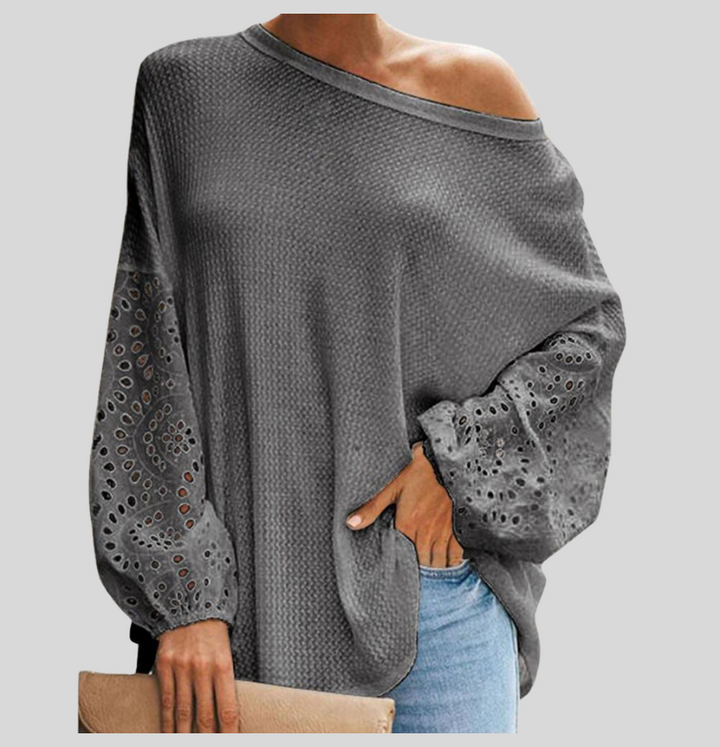Stylische Damenbluse mit offenen Schultern für einen eleganten und modischen Look