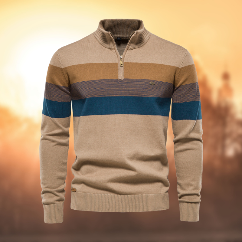 Eleganter und bequemer gestreifter Herren-Pullover - das perfekte Accessoire für stilvolle Männer