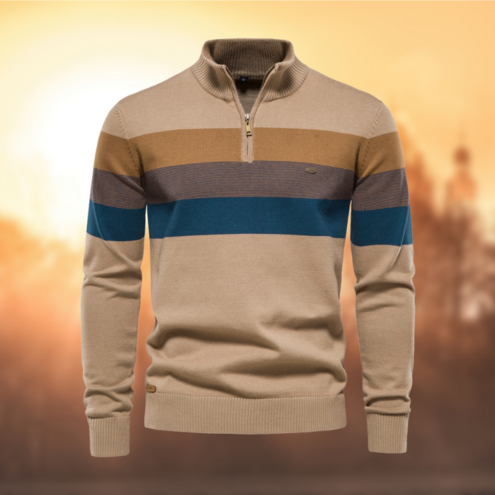 Eleganter und bequemer gestreifter Herren-Pullover - das perfekte Accessoire für stilvolle Männer