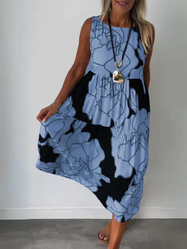 Stilvolles elegantes ärmelloses Damenkleid für selbstbewusste Frauen