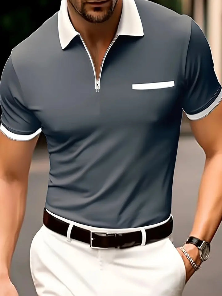 Herren-Golfshirt mit luftigem V-Ausschnitt für maximalen Komfort