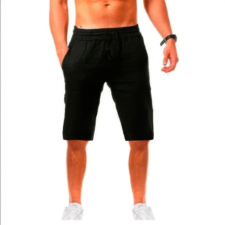 Męskie lniane spodenki fitness – Komfortowe i stylowe spodnie treningowe na każdą aktywność