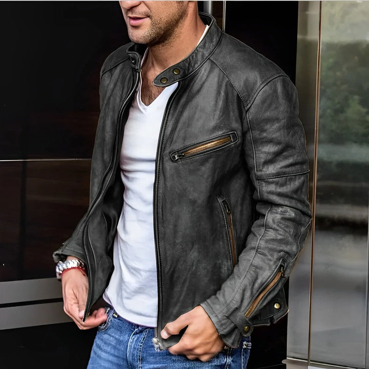 Modische und wasserdichte Herrenjacke mit funktionellem Reißverschluss