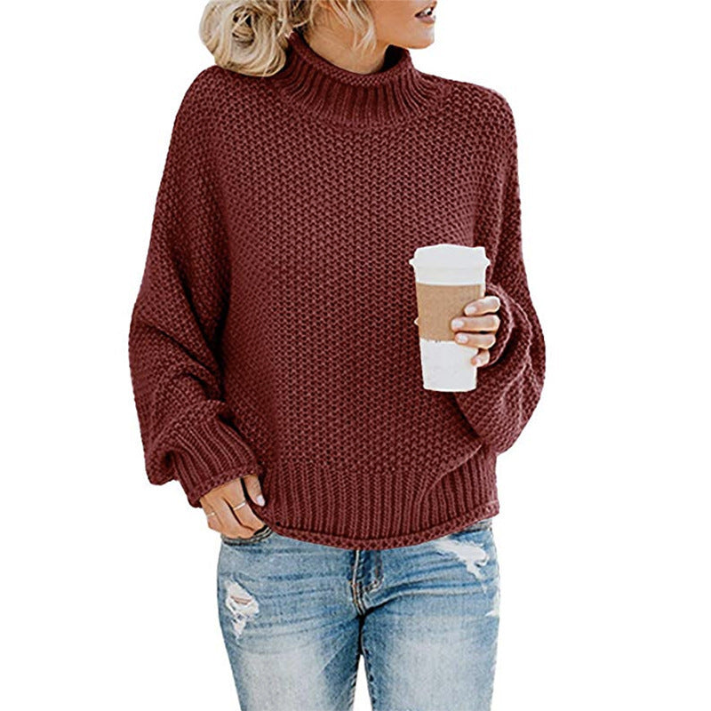 Eleganter Damenpullover mit hohem Kragen - eine stilvolle und warme Lösung für kalte Tage