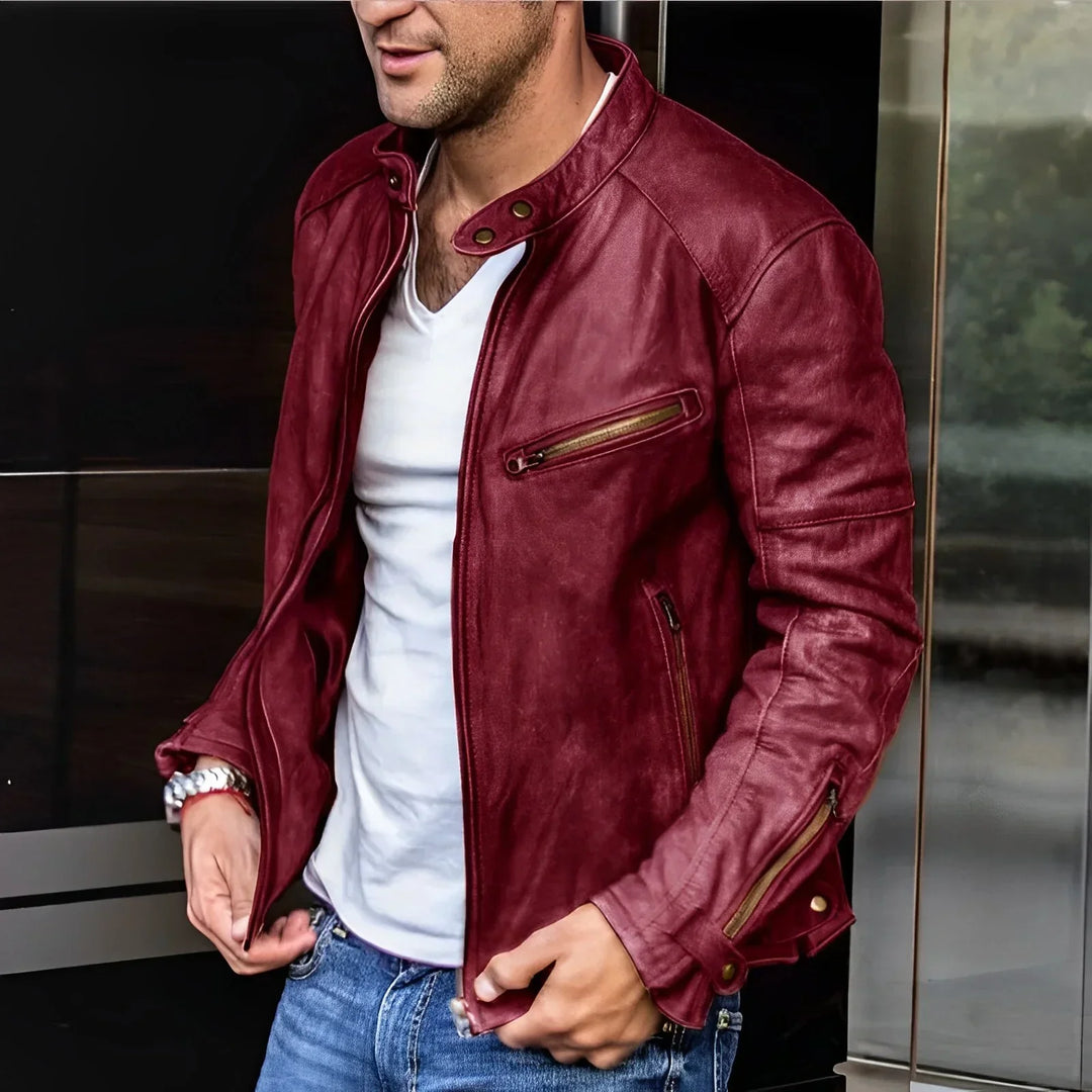 Modische und wasserdichte Herrenjacke mit funktionellem Reißverschluss