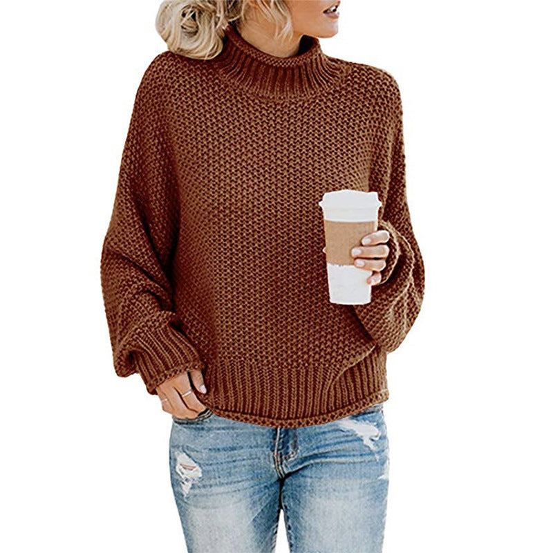 Eleganter Damenpullover mit hohem Kragen - eine stilvolle und warme Lösung für kalte Tage